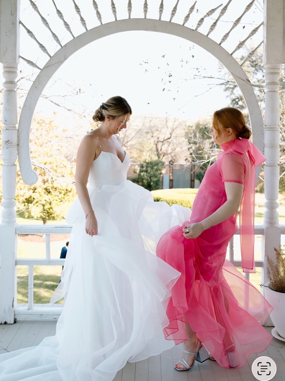 STAUD Calluna Pink Maxi Tulle Overlay Dress - Picture 4 of 5